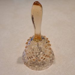 Vintage Fenton Pink Hobnail Glass Bell 