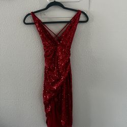 Red Sequin Dress