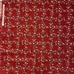 Vintage Red Floral Cotton Fabric 