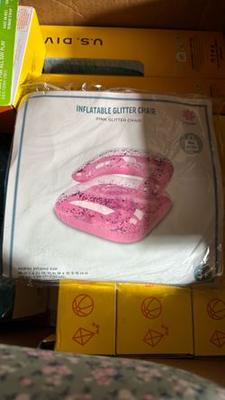 Inflatable Pink Glitter Chair 