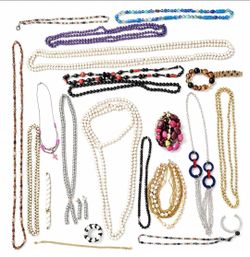 Vintage Costume Jewelry Lot Wearable Mixed 2 lbs