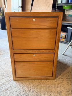 Vintage Oak Filing Cabinet