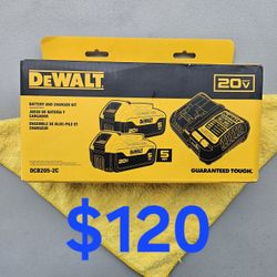 $120 Dewalt 5.0ah Battery Charger Starter Kit (20-Volt) Batteries 