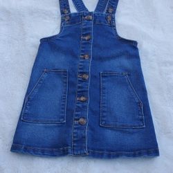 Cute Jean Overall Dress Size 4T 