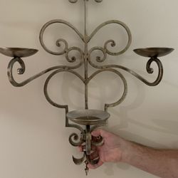 Candelabra  Wrought Iron   Silver