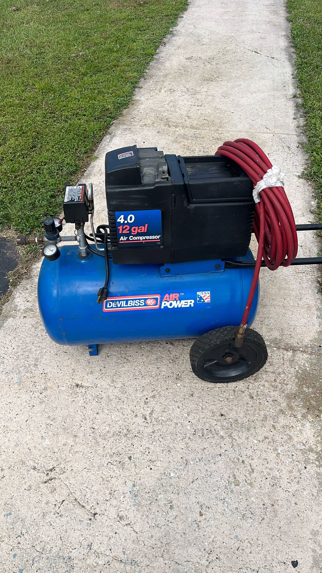 Air Compressor Made USA. 4,0 HP