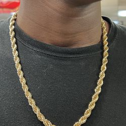 8mm Heavy diamond cut rope necklace 14k premium 5x gold plated ‼️‼️‼️