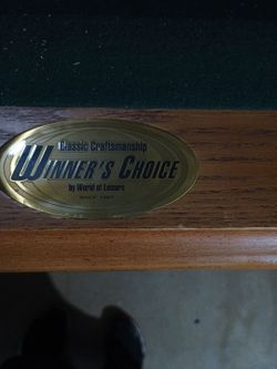 Winner's Choice Pool Table