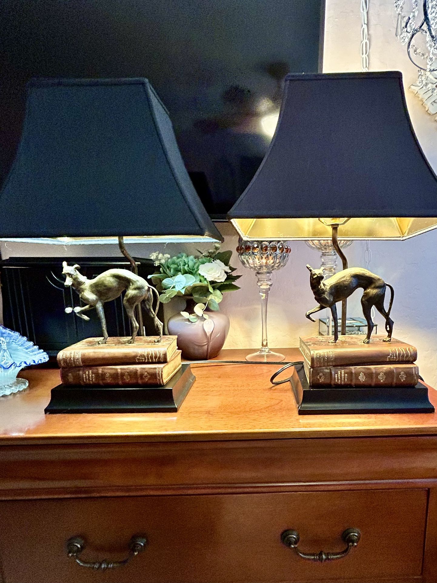 Lamp Whippet/Greyhound Brass