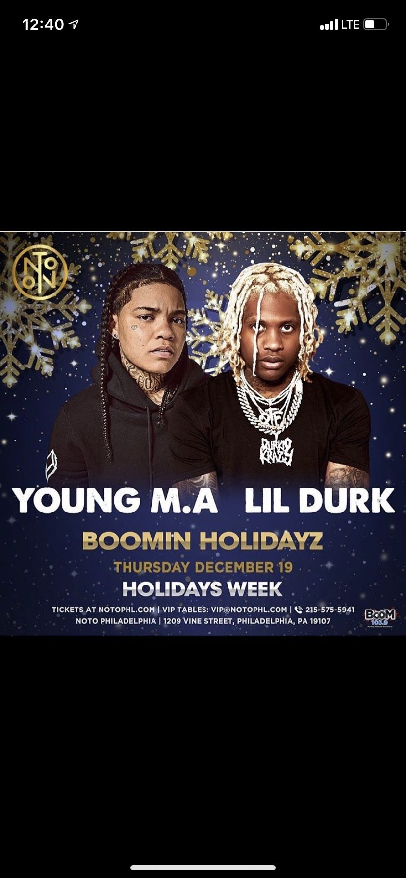 Young MA & Lil Durk Live Boomin Holidays Christmas
