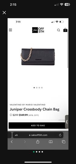 Valentino Juniper Crossbody Chain Bags ,  One In Black And One In Red