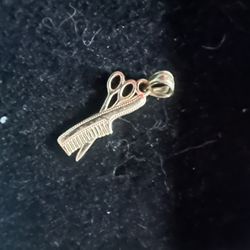 10k Gold Barber Pendant 