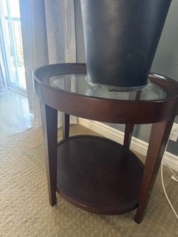 WEST ELM - two high end oval side tables.
