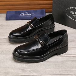 Prada Men’s Leather Shoes With Box New 