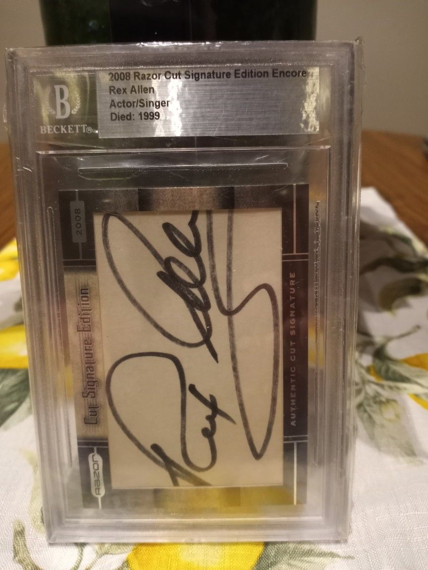 Actor/Singer Rex Allen Cut Autograph 