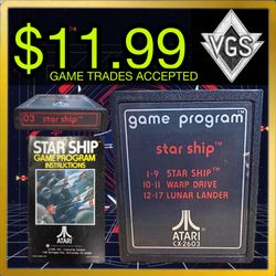 Atari Star Ship CX2603 Atari 2600 Game Cartridge 1977 Tested Retro