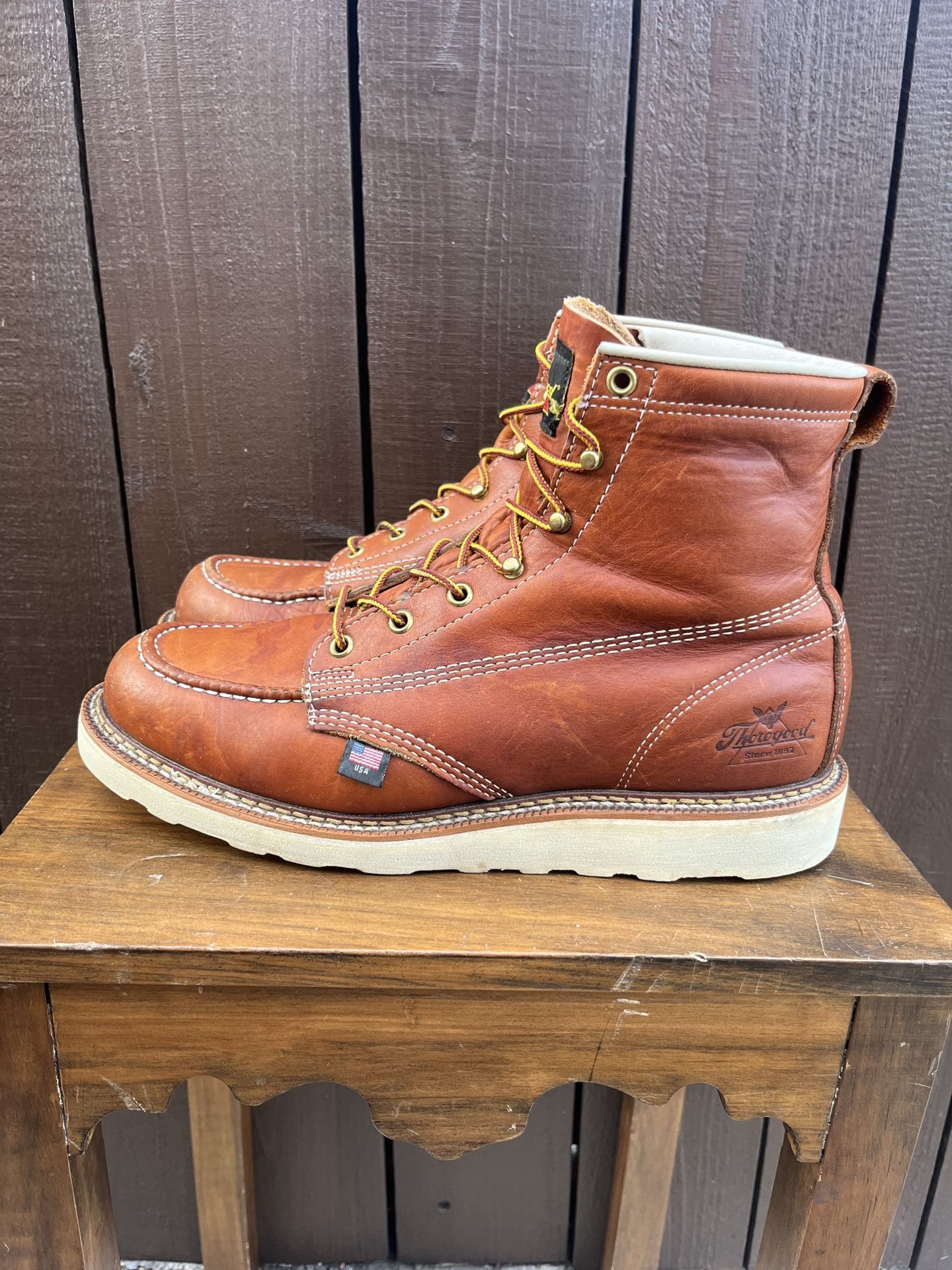 thorogood tobacco My 2.5 year review of the moc toes. In comments. : r/goodyearwelt These lace Thorogood American Heritage 8" Tobacco