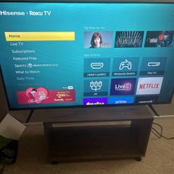  58” TV + STAND – $180