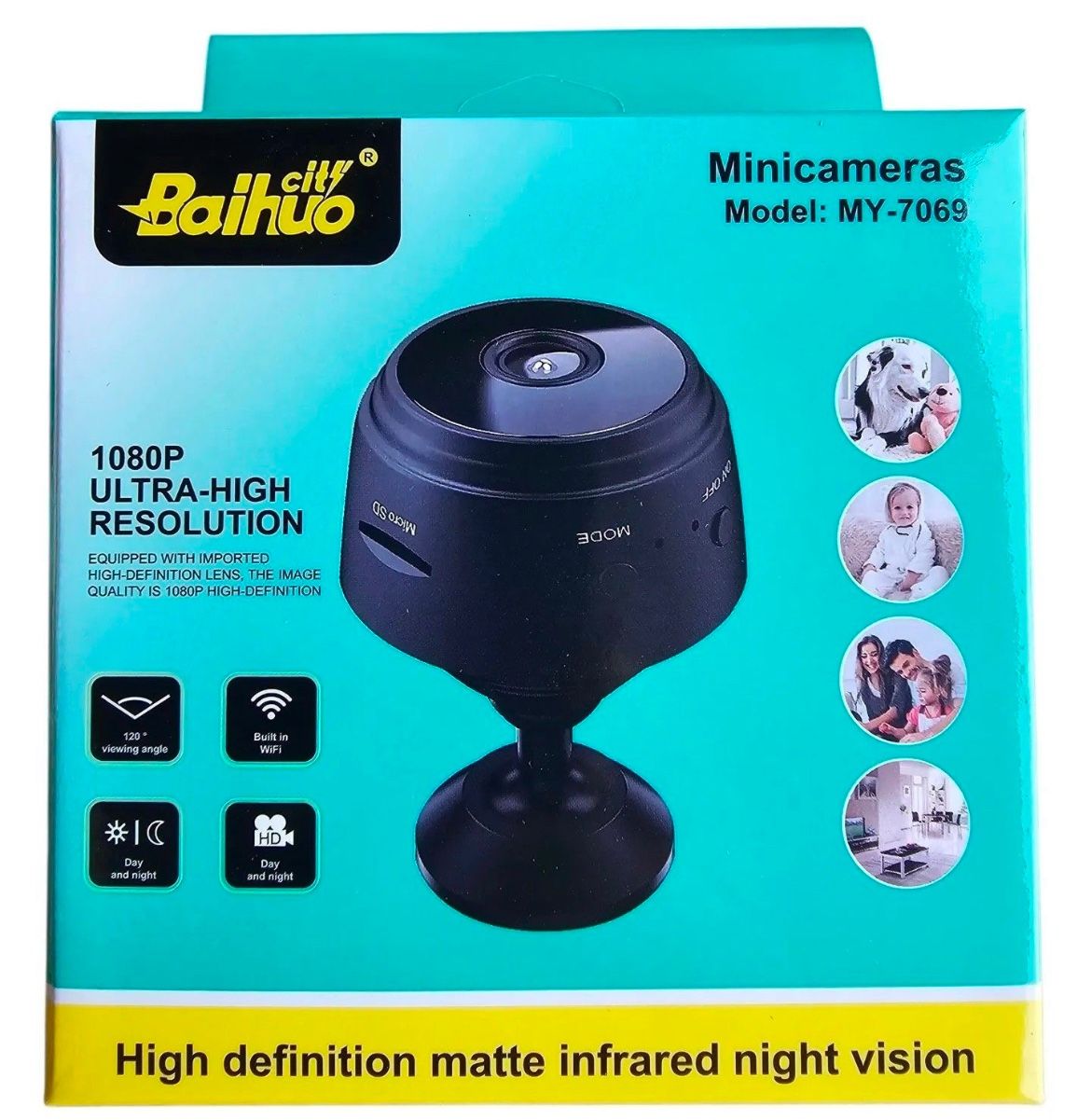 A9 Mini Camera, 1080P HD IP Camera with Magnetic Back Cover, Home Security Mini Camcorder Micro Vide