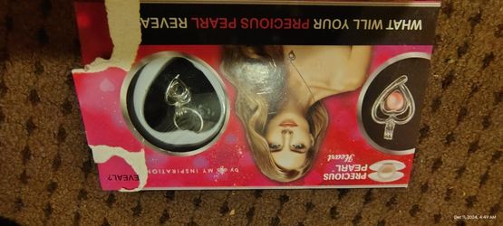 Open Heart Pearl Necklace 