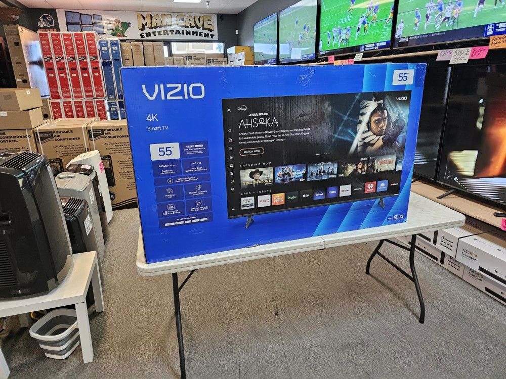 VIZIO 55 INCH UHD TV'S IN STOCK AIR PLAY VOICE SEARCH NLUETOOTH W/WARRANTY - PAYMENT OPTIONS