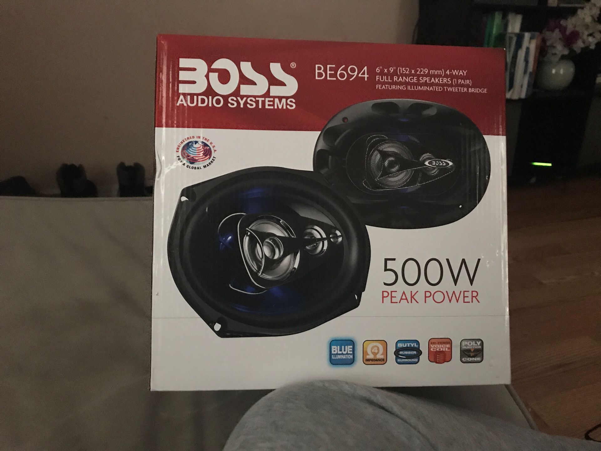 BOSS Audio BE694 500 Watt (Per Pair), 6 x 9 Inch, Full Range, 4 Way Car Speakers