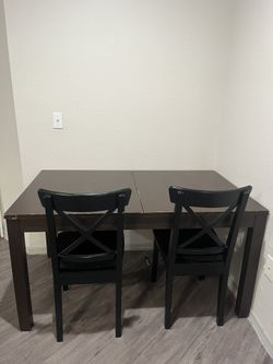 Dark Wood Dining Table