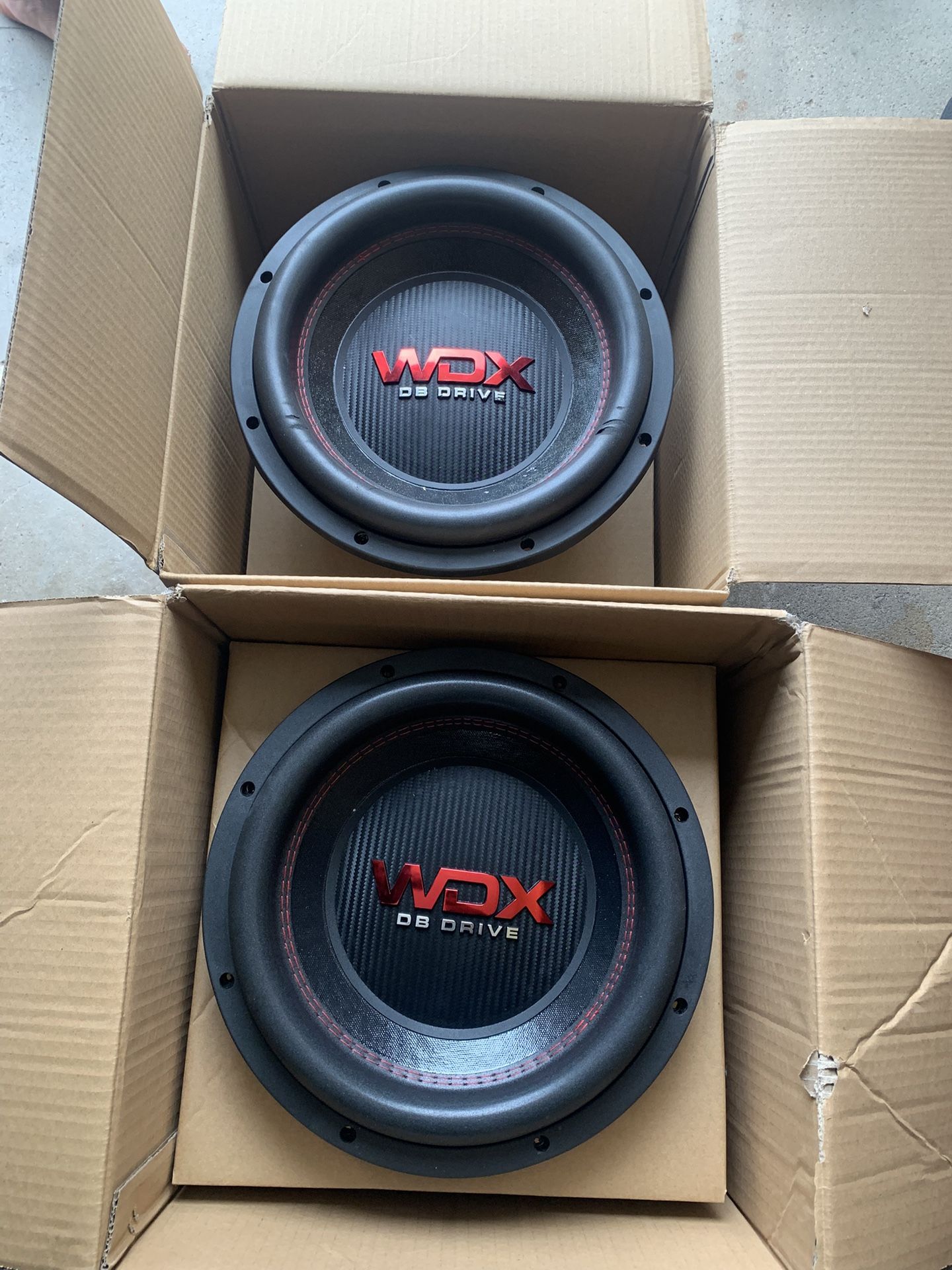 2x WDX DB Drive 12G1.4 12” Subwoofers (READ DESCRIPTION)