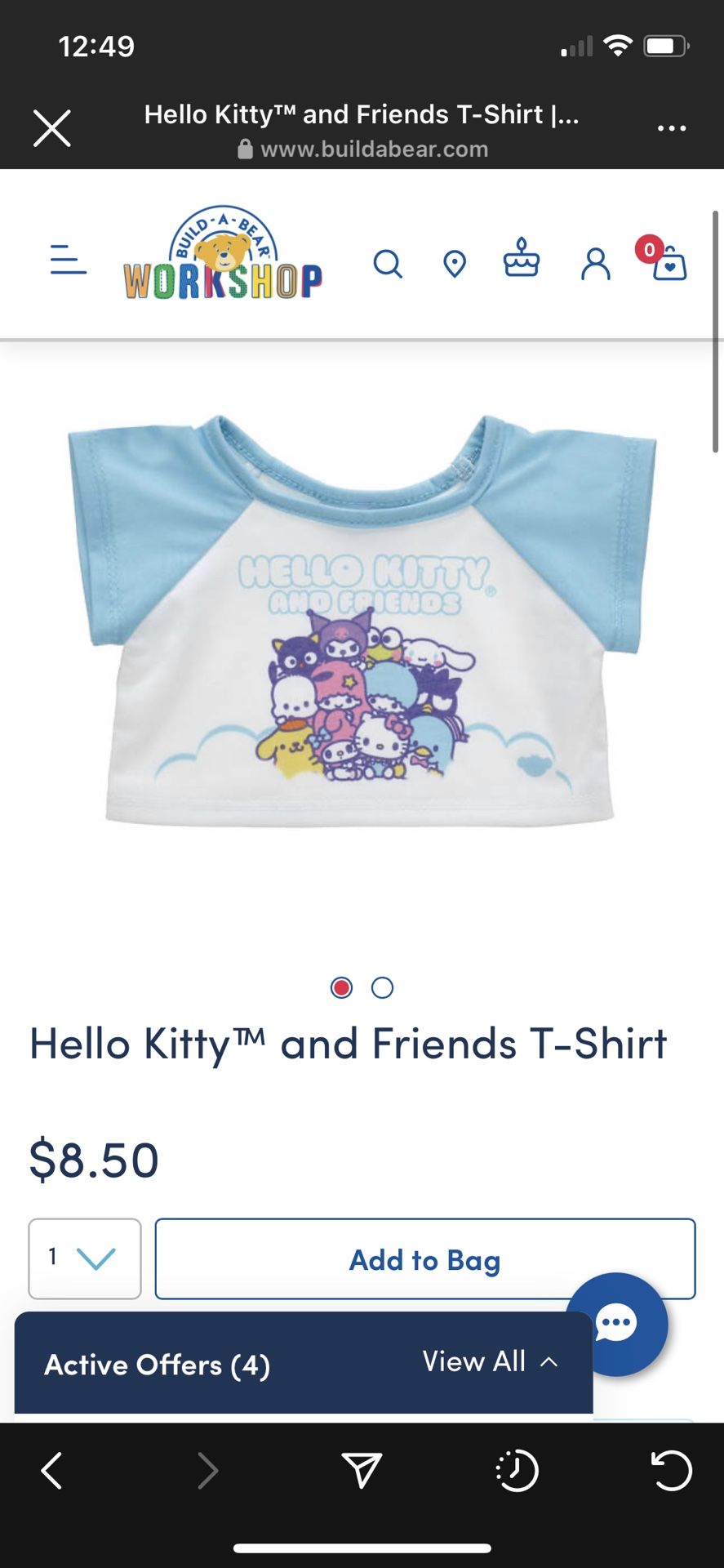 Sanrio Build A Bear Shirt