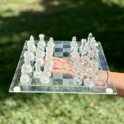 Glass Chess Board Game