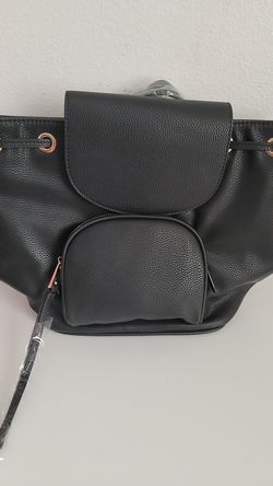 Black backpack purse