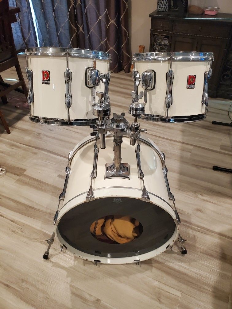 90's Lacquer Finish Premier 3 Piece Drum Set Shell Pack - Drums Only