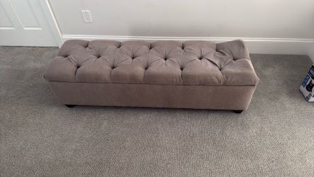 Grey storage bench
