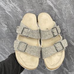 Birkenstock Arizona Rivet Wool Shearling Sandals