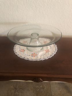 Beautiful cake stand clear glass