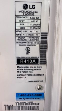 LG Air Conditioner, 5000 BTU