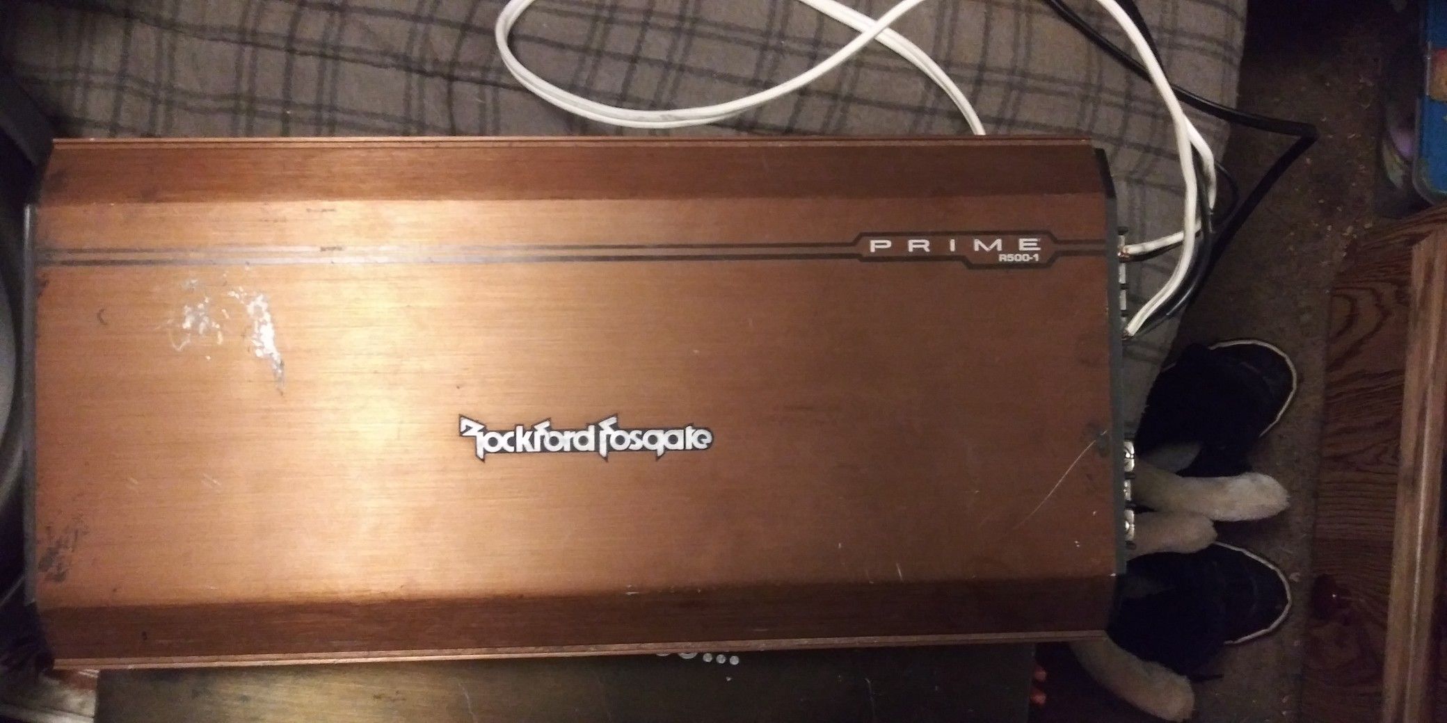 Rockford Fosgate Prime single Channel amplifier that's 500 w. That's a pretty nice amp any questions hit me up