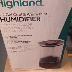 New In Box Highland 1.2 Gallon  Cool Mist And Warm Mist Humidifier  (contact info removed)