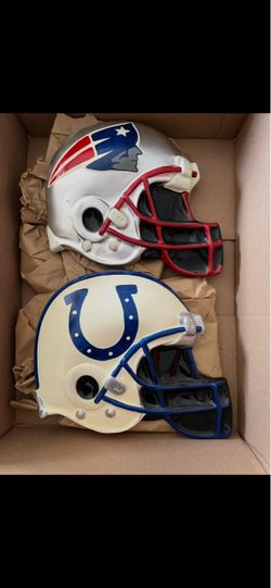 NFL clay helmets Patriots and Colts