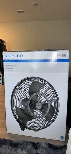 Kichler Pola 24-in Plug in Indoor or Outdoor Bronze Wall Mounted Fan Brand New