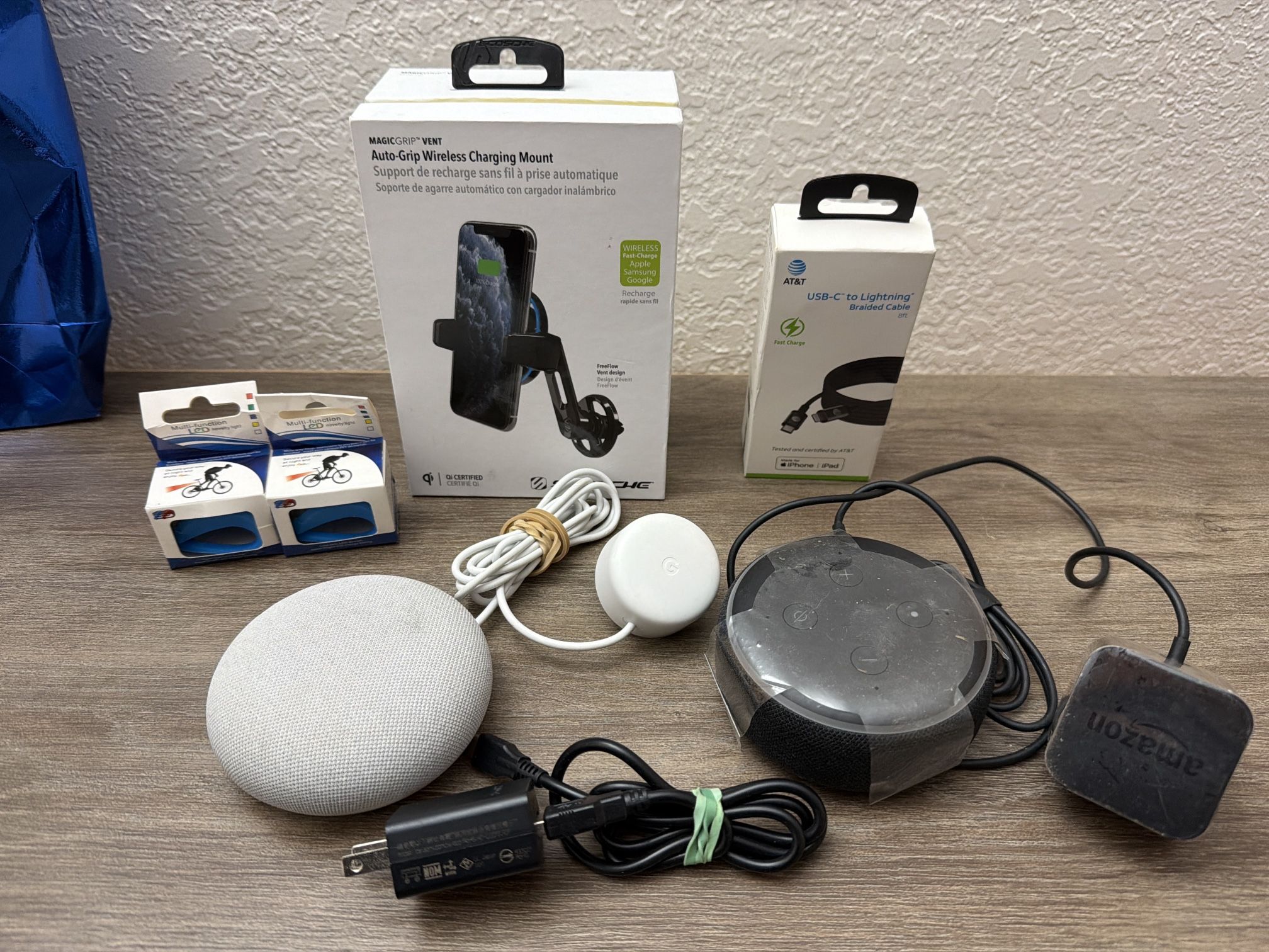 Smart Home / Tech Accessory Bundle – Google Home, Echo Dot, Chargers & More