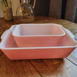 Pyrex Pink Refrigerator Dishes 502 & 503
