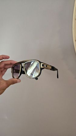Dita Grand Master Six Gold Black Aviator Pilot Shape Sunglasses