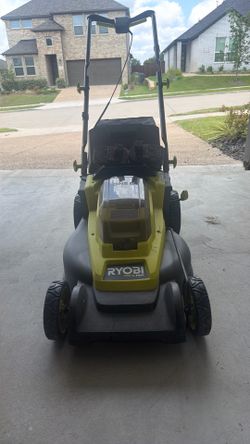 Lawnmower + Edge cutter + Blower with 6 edge cutter threads, rechargeable batteries