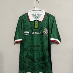 Mexico 1998 Home  Jersey Medium (slim Fit)