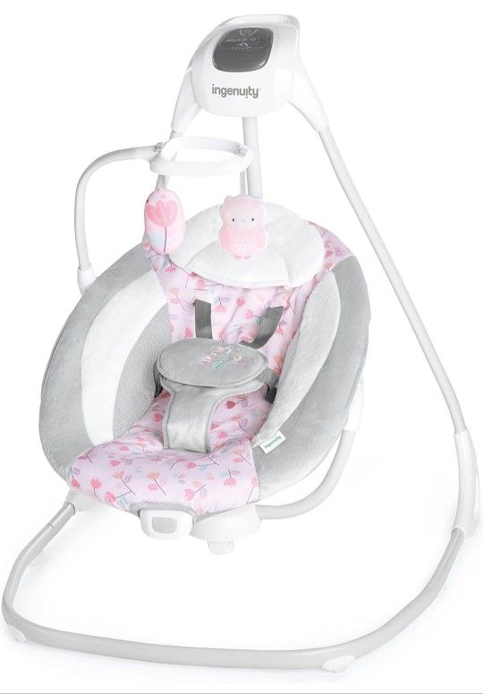 Ingenuity SimpleComfort Lightweight Compact 6-Speed Multi-Direction Baby Swing