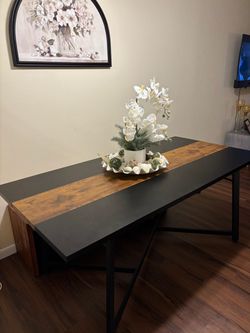Metal and Wood Dining table