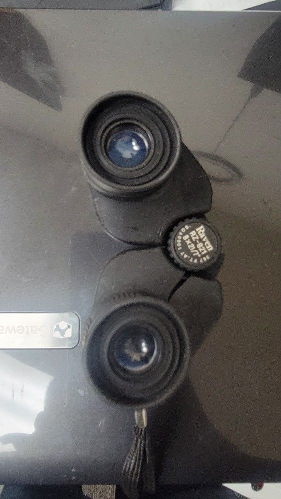 Vintage Orvis Pocket Binoculars Green Raven RZ-821 8x21/7 367 ft 1000 yds