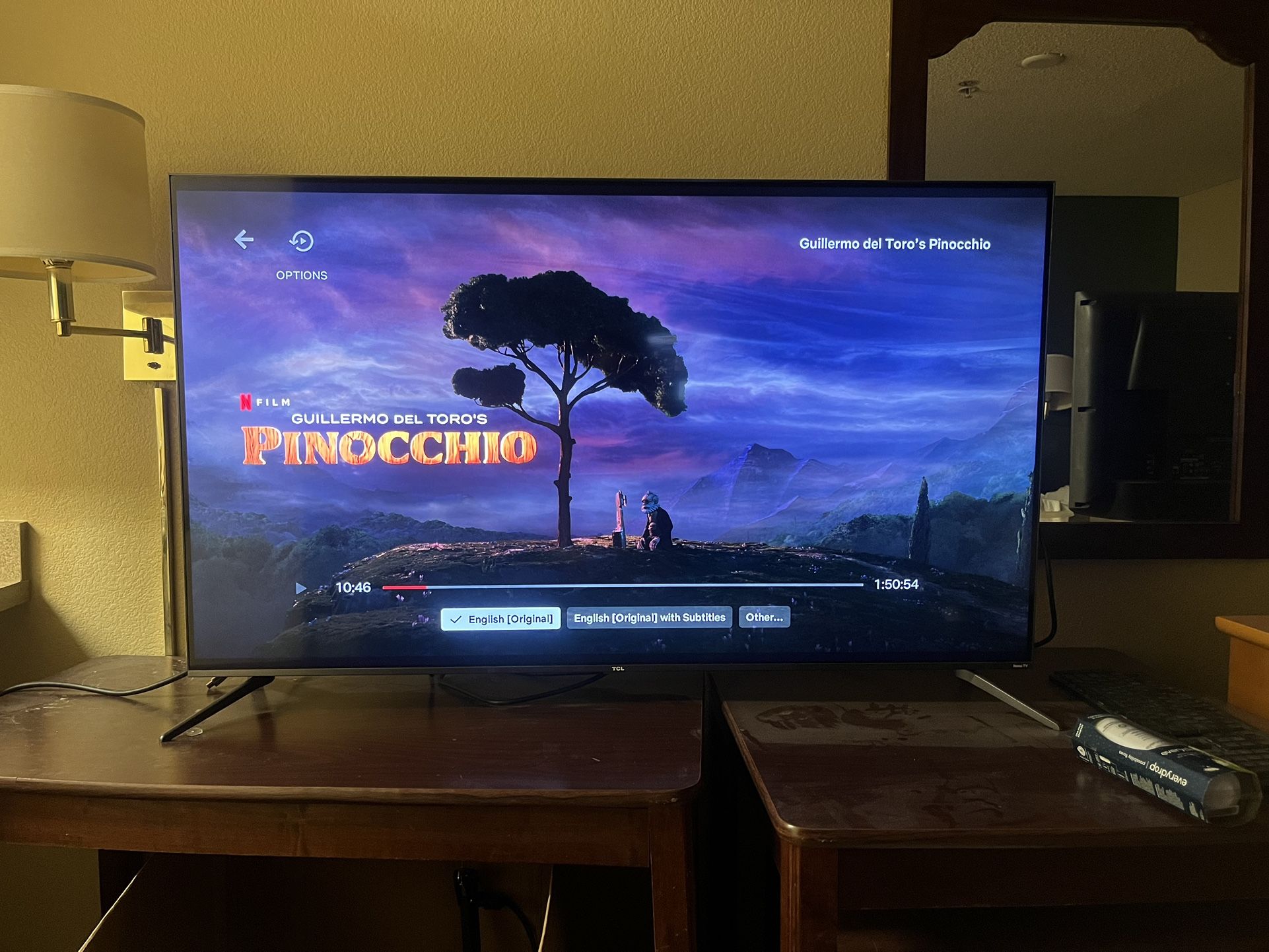 TCL 55” 4k QLED Dolby Vision HDR Roku Tv