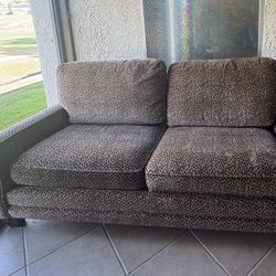 Pull Out Sleeper Leopard Couch 